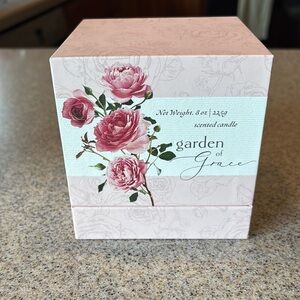 Pink and Green Floral Candle Holder Accents